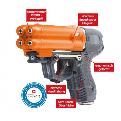 Pfefferspray Abschussgerät Piexon JPX6 mit Laser