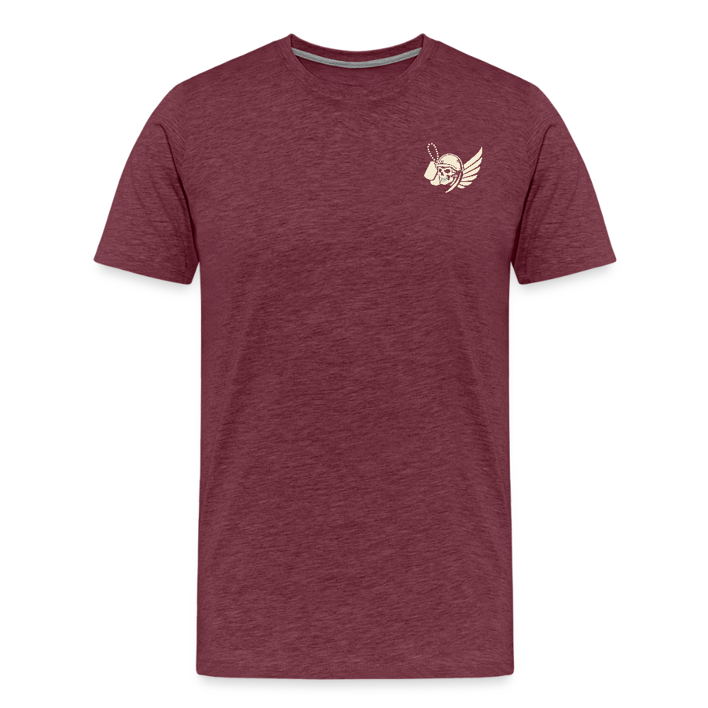 Männer Premium T-Shirt - Bordeauxrot meliert