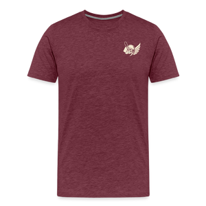 Männer Premium T-Shirt - Bordeauxrot meliert