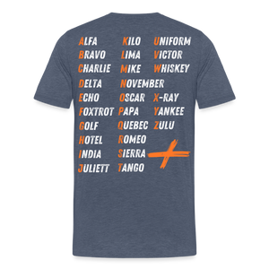 Männer Premium T-Shirt - Blau meliert