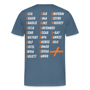 Männer Premium T-Shirt - Blaugrau