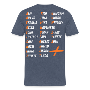 Männer Premium T-Shirt - Blau meliert