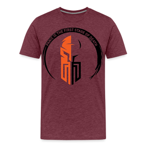 Männer Premium T-Shirt - Bordeauxrot meliert