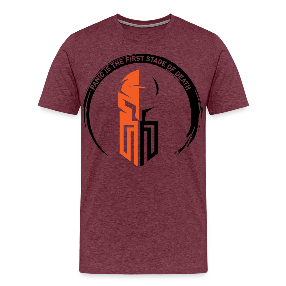 Männer Premium T-Shirt - Bordeauxrot meliert