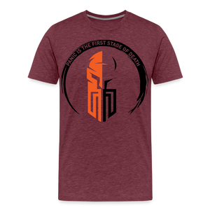 Männer Premium T-Shirt - Bordeauxrot meliert