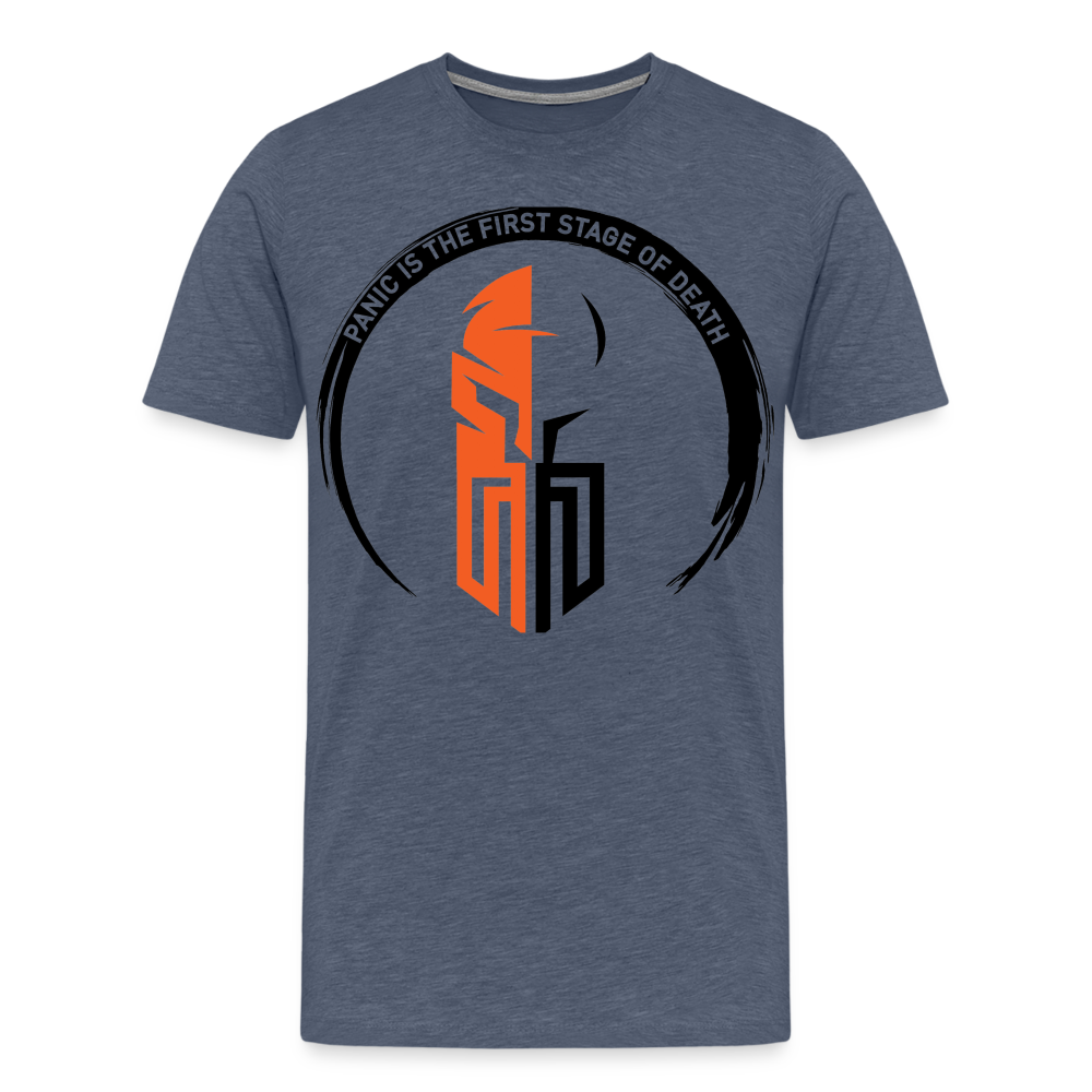 Männer Premium T-Shirt - Blau meliert