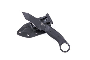 NEXKUT Taktikmesser-Set TUHON mit Kydex-Holster, D2 Stahl mit schwarzer Titan Beschichtung