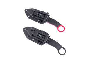 NEXKUT Taktikmesser-Set TUHON mit Kydex-Holster, D2 Stahl mit schwarzer Titan Beschichtung